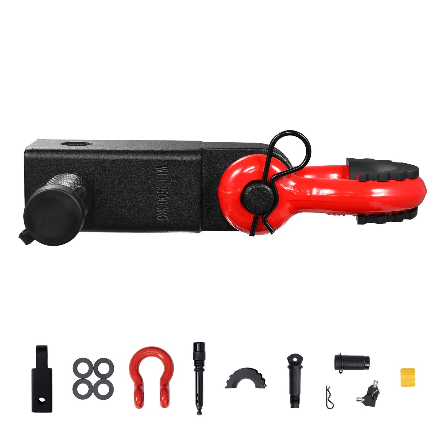 2" Trailer Shackle Hitch Mottagare D-Ring Recovery för Truck Jeep 66000 lbs