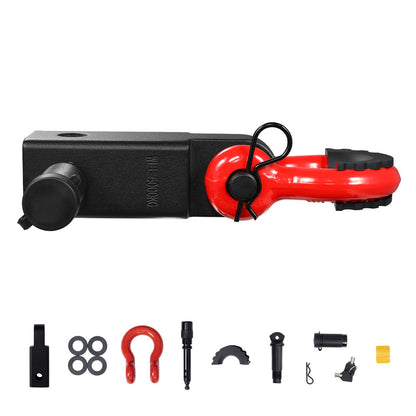 2" Trailer Shackle Hitch Mottagare D-Ring Recovery för Truck Jeep 66000 lbs