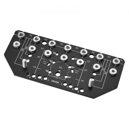 Shelf Pin Jig and Hinge Jig 2-in-1 Aluminum Alloy Hole Drilling for Cabinets