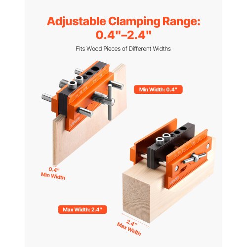 Doweling jig set Self-centering doweling drill jig set for straight holes