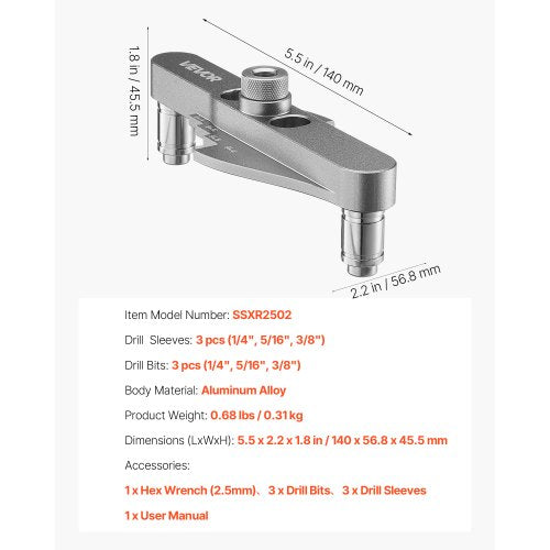 Doweling Jig Set Self-Centering Doweling Drill Jig with Drill Woodworking