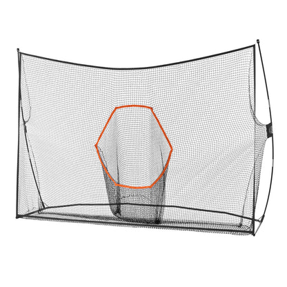 Golfträningsnät, enormt 10,8 x 7 fot golfnät, personlig driving range för inomhusbruk utomhus, bärbart hemgolfhjälpnät med mål/glasfiberram/bärväska, present till män, golfälskare