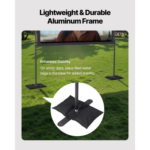 Projektorduk med 2 stativ 80 tum 160° vidvinkel 4K HD 16:9-duk |  EU