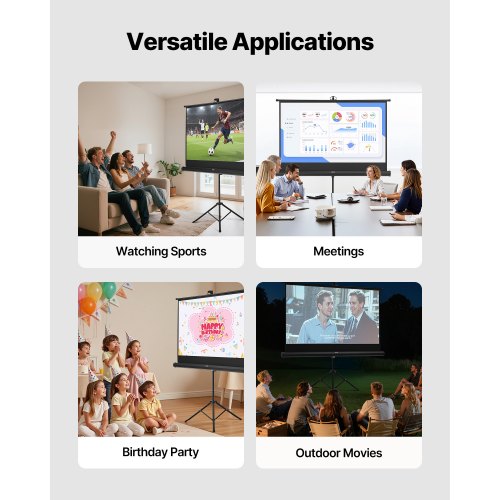 stativprojektorduk med stativ 60 tum 160° vidvinkel 4K HD 16:9 |  EU