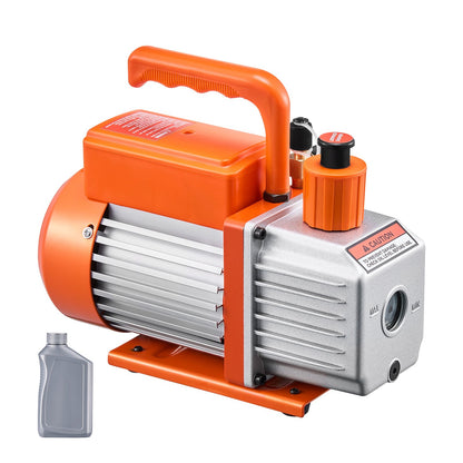 Vacuum Pump 5 CFM HVAC Single Stage Rotary Vane Vacuum Pump Oil Included