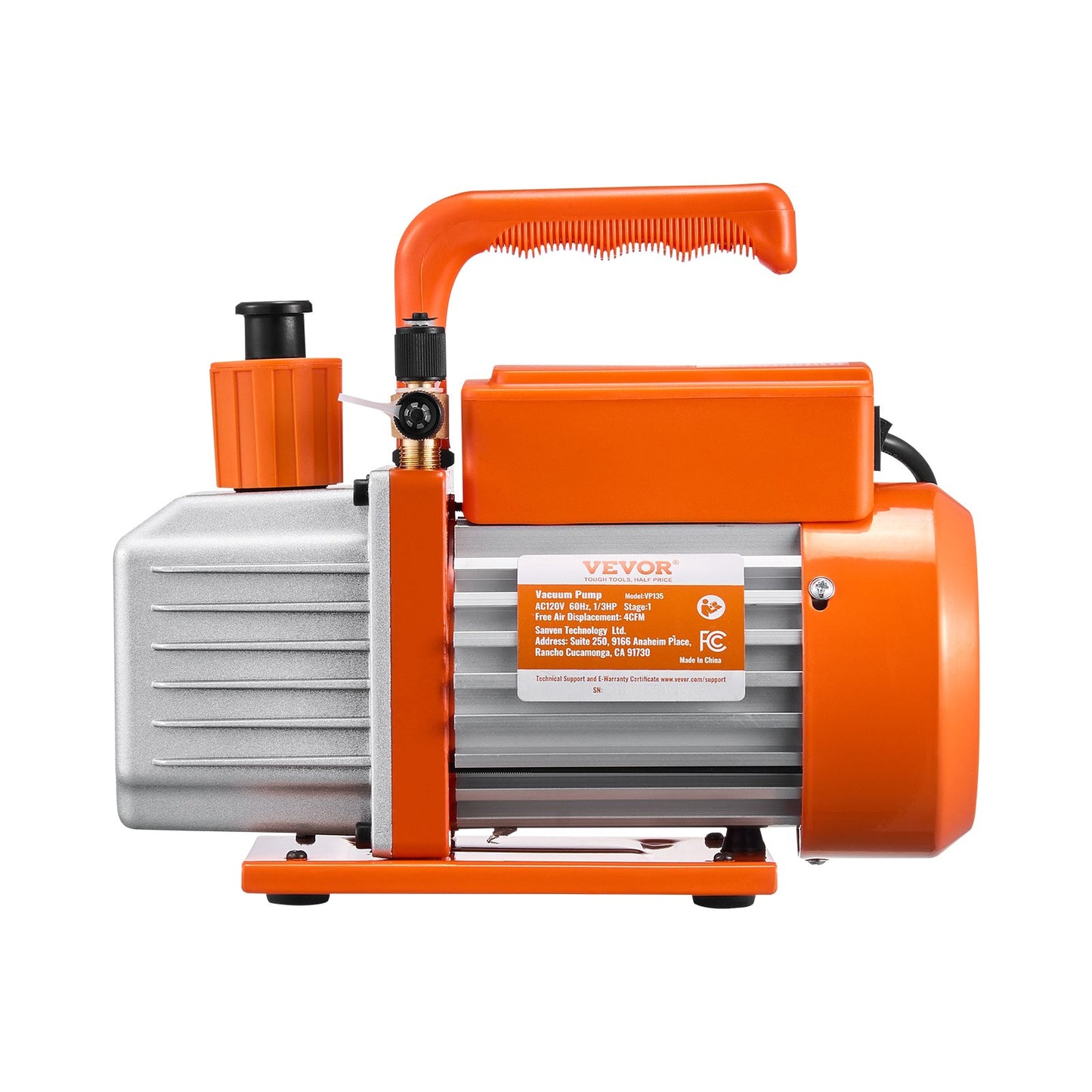 Vakuumpump 4 CFM HVAC enstegs roterande skovel vakuumpump olja ingår