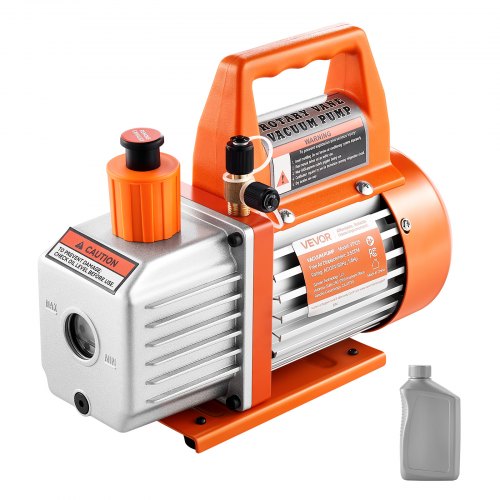 Vakuumpump 100 L/min HVAC Enstegs roterande lamellvakuumpump med olja