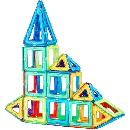 Magnetiska plattor Magnetisk byggleksak 123 ST Magnetblock för barn 3D-set