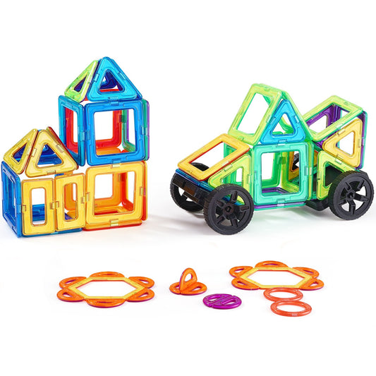 Magnetiska plattor Magnetisk byggleksak 62 ST Magnetblock för barn 3D-set