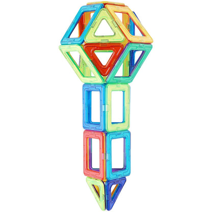 Magnetiska plattor Magnetisk byggleksak 62 ST Magnetblock för barn 3D-set
