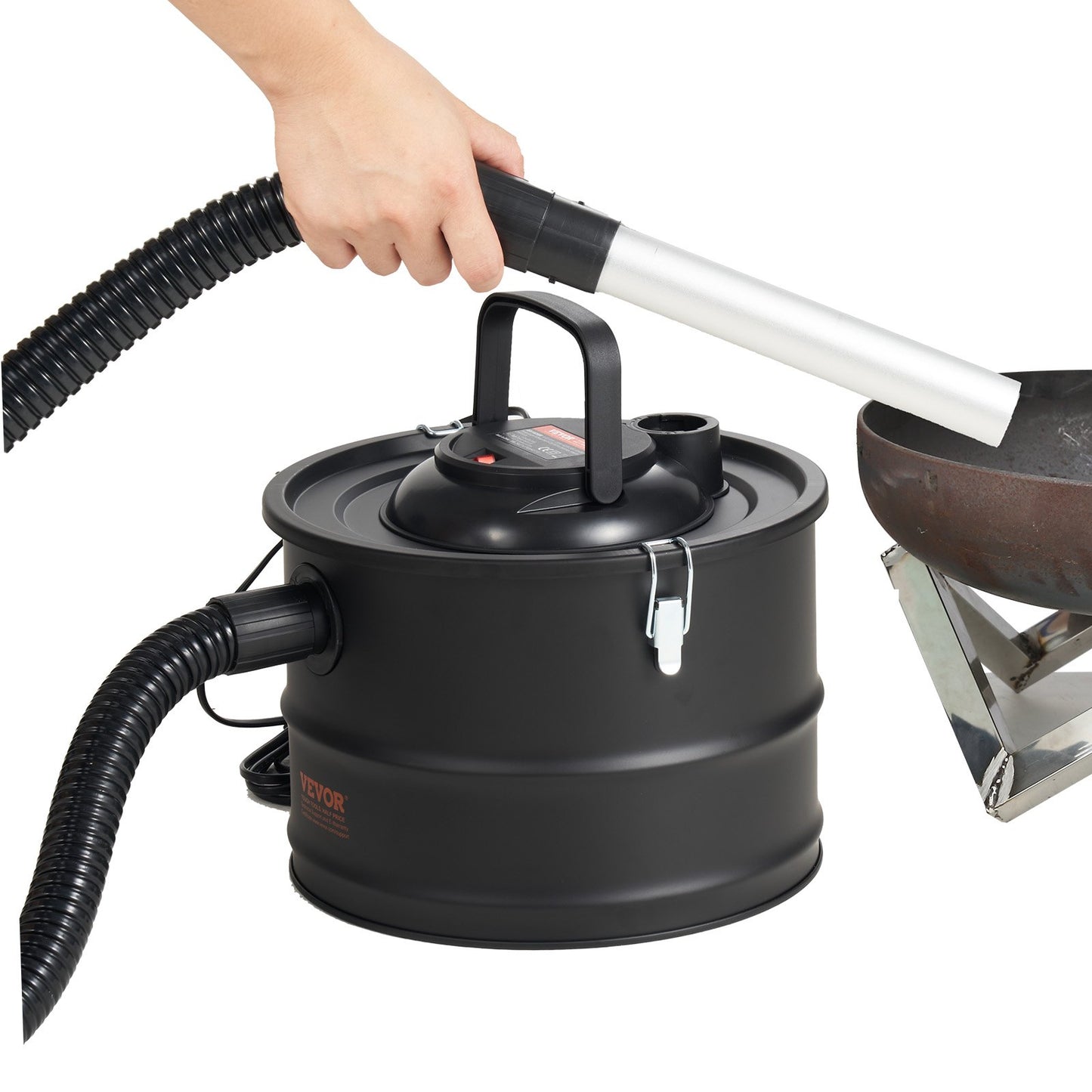 Aschesauger 15L 1200W für Kamine Pelletöfen Grills BBQ