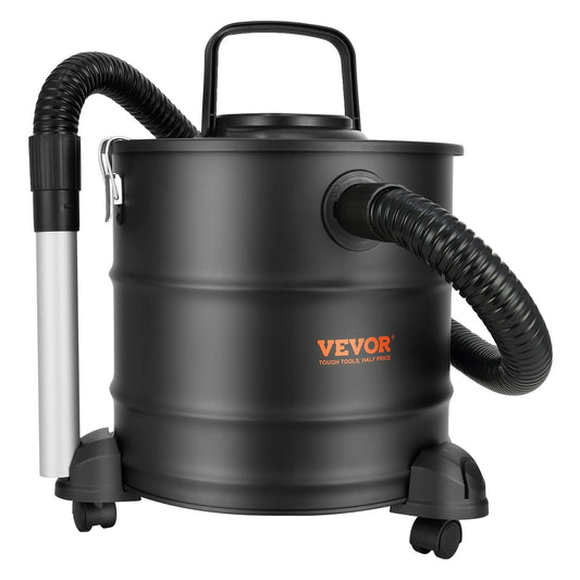 Askdammsugare, 20 L med 1200W kraftfullt sug, Askdammsugare med 1,2 M flexibel slang och hjul, för eldstäder, pelletskaminer, vedspis, vedspis, grillar, pizzaugnar, eldstäder