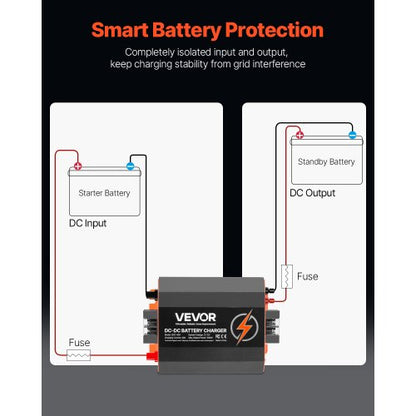12V 40A DC to DC Charger Battery Charger 500W for Lead-Acid Lithium AGM