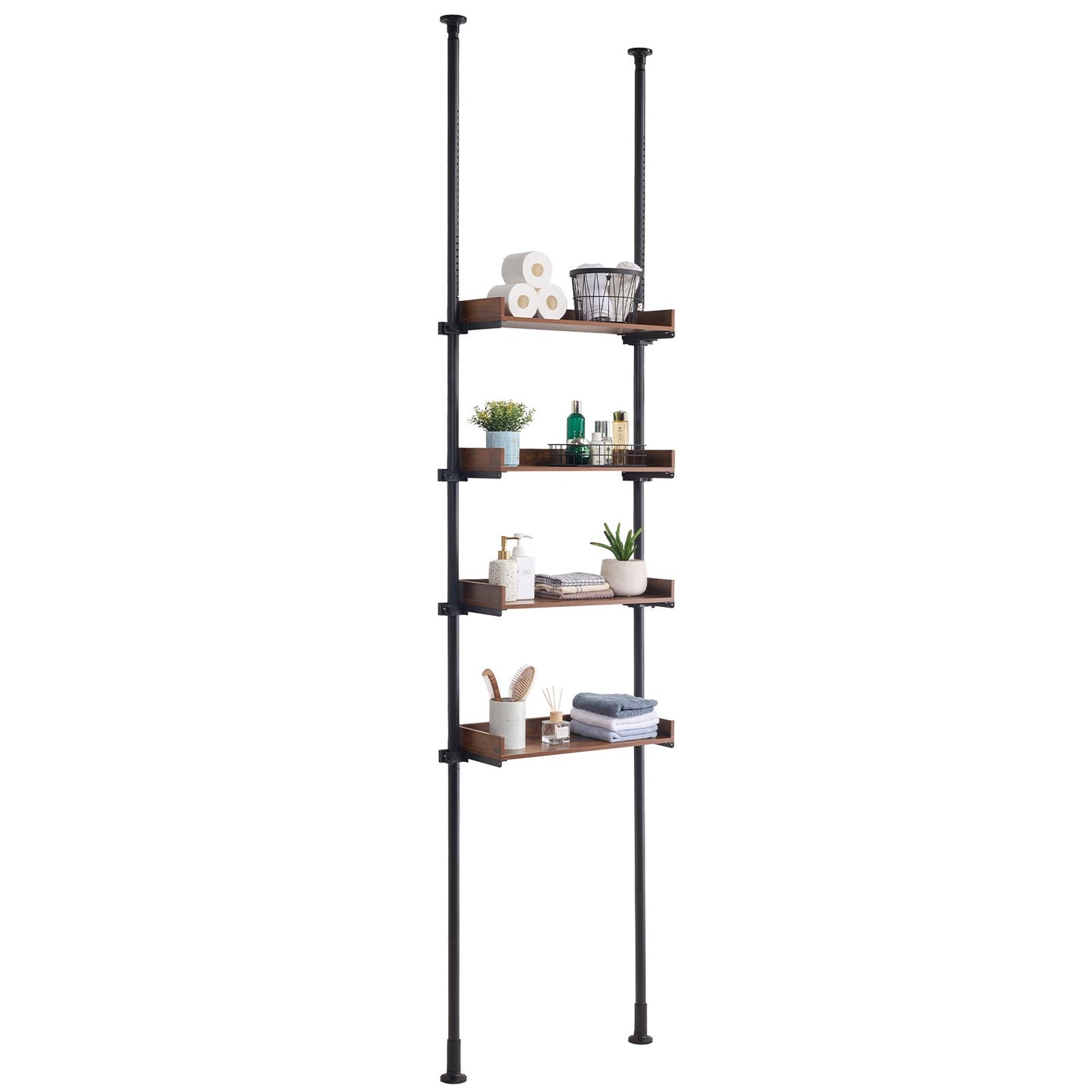 Över toaletten Förvaring 4-vånings badrum Hylla Rack Space Saver Organizer