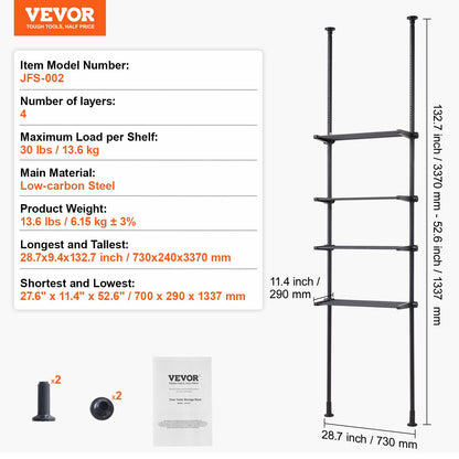 Över toaletten Förvaring 4-vånings badrum Hylla Rack Space Saver Organizer