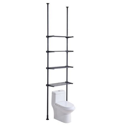 Över toaletten Förvaring 4-vånings badrum Hylla Rack Space Saver Organizer