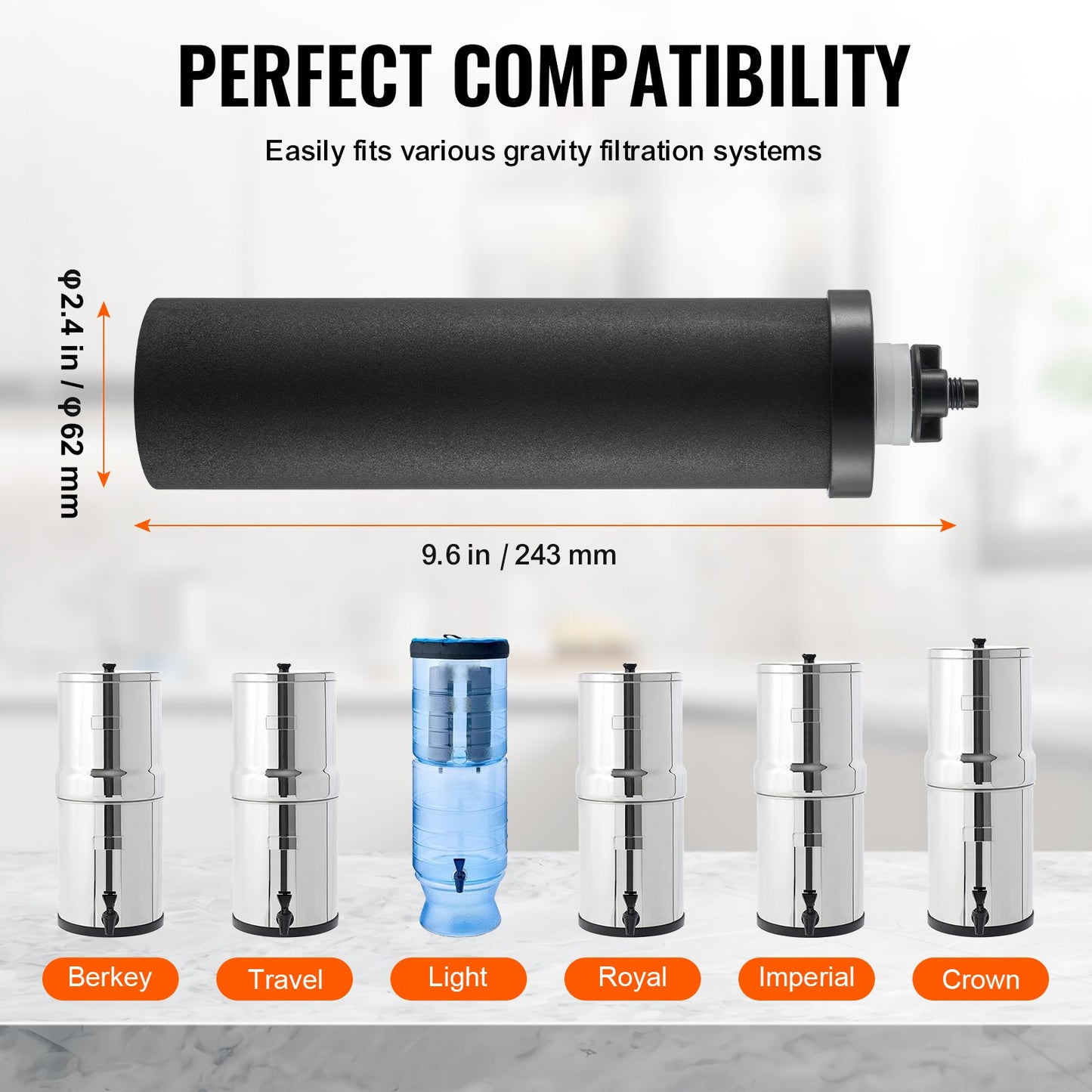 Reningsvattenfilterbyte för Gravity Filter System 2 Pack
