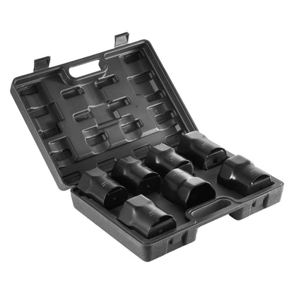 Wheel Bearing Lock Nut Socket Set 1/2 in Drive 7 Piece SAE and Metric 6-Point