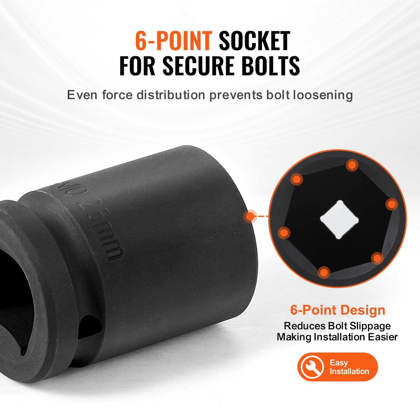 Shaft nut stop sleeve 3/4" Drive 6-point 8 ST Metric spindle sleeve