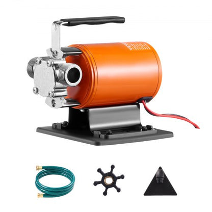 Water Transfer Pump Portable Tool Pump 12V 360 GPH 1/10 HP Hose