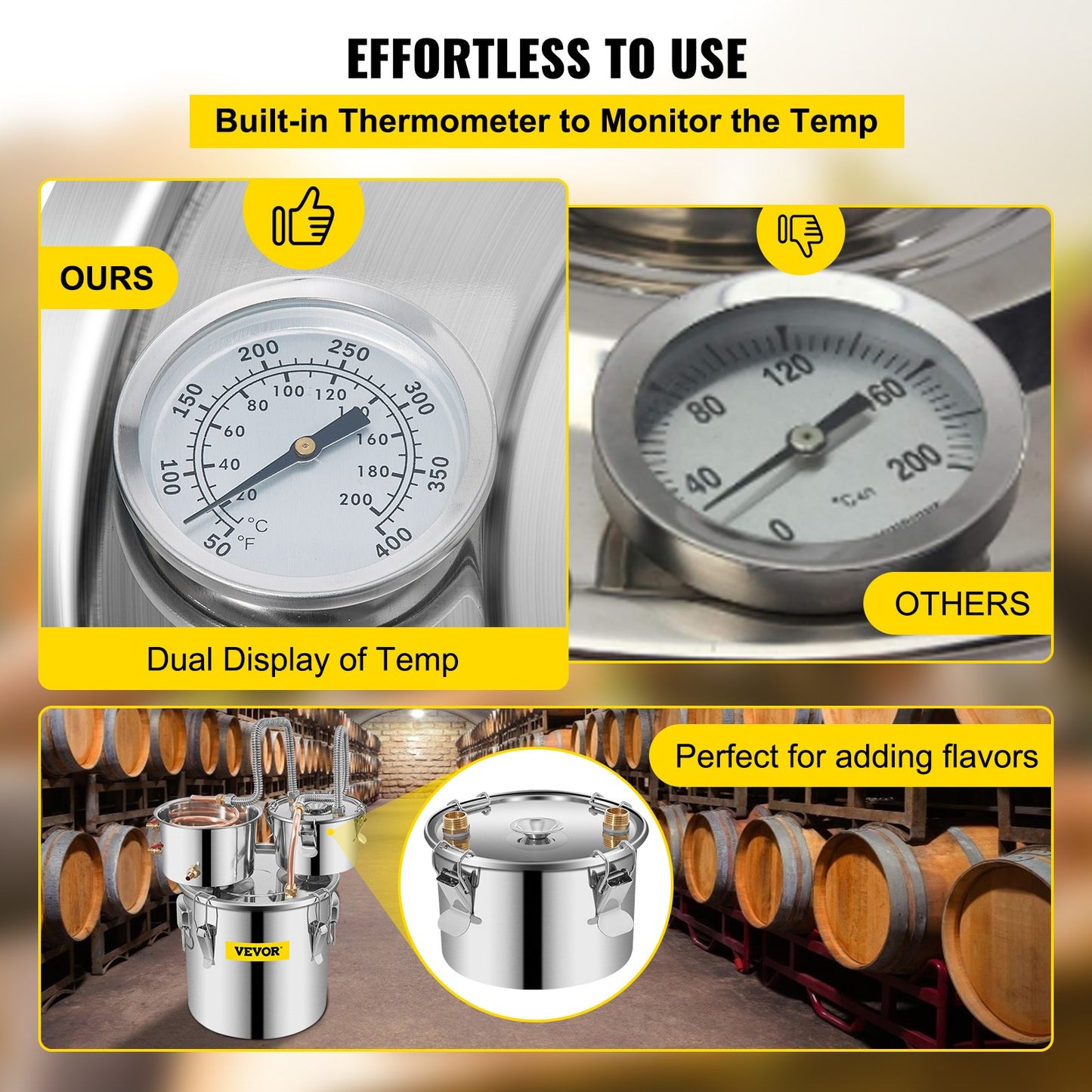 Moonshine Still Distiller 3Gal 12L rostfritt stål vattendestillator kopparrör med cirkulationspump Hembryggningssats Inbyggd termometer