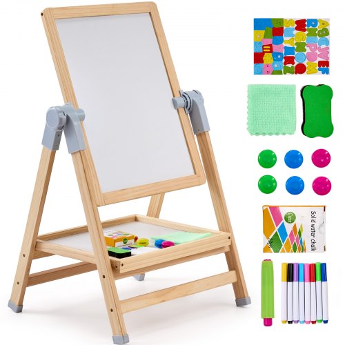 2-i-1 Kids Art staffli dubbelsidig magnetisk skrivtavla i trä |  EU