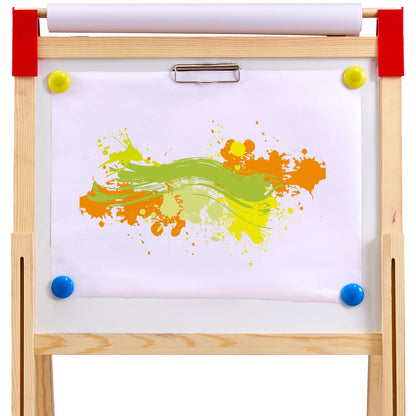 3-in-1 Children's Art Easel Double-Sided Magnetic Wooden Writing Board
