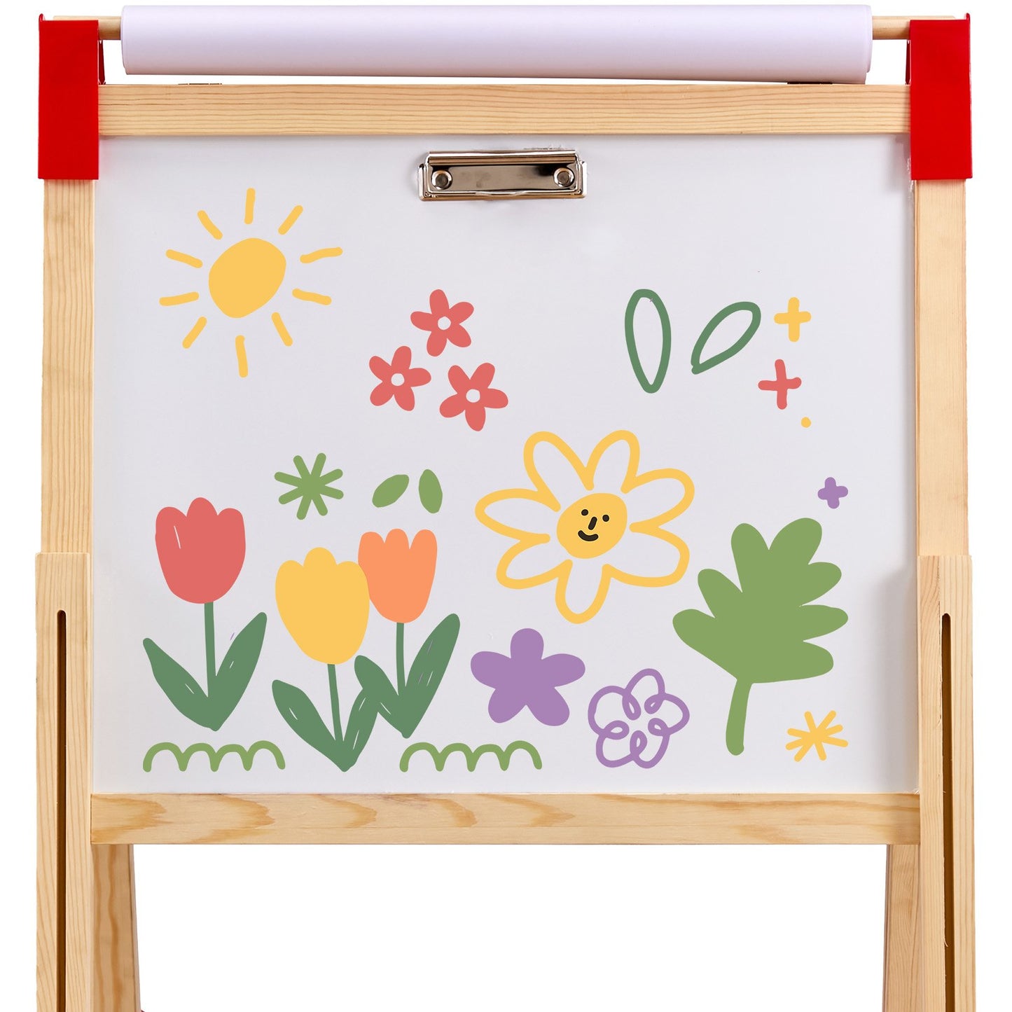 3-in-1 Children's Art Easel Double-Sided Magnetic Wooden Writing Board