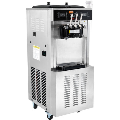 Kommersiell mjukglassmaskin 34-44 L/H Utbyte 3-smaks LED-panel