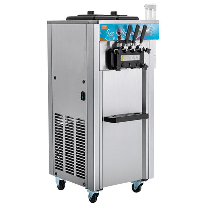 Kommersiell mjukglassmaskin 21-31 L/H Utbyte 3-smak
