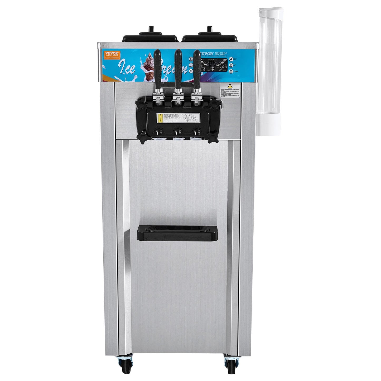 Kommersiell mjukglassmaskin 21-31 L/H Utbyte 3-smak