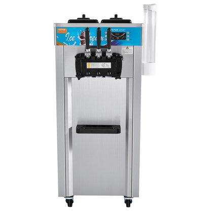 Kommersiell mjukglassmaskin 21-31 L/H Utbyte 3-smak