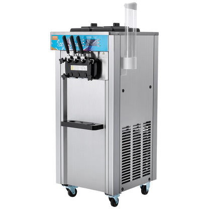 Kommersiell mjukglassmaskin 21-31 L/H Utbyte 3-smak