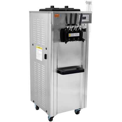 Kommersiell mjukglassmaskin 21-31 L/H Utbyte 3-smak