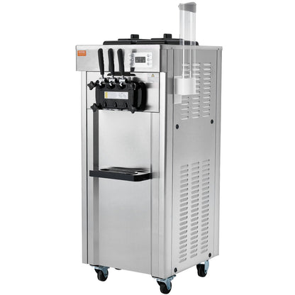 Kommersiell mjukglassmaskin 21-31 L/H Utbyte 3-smak