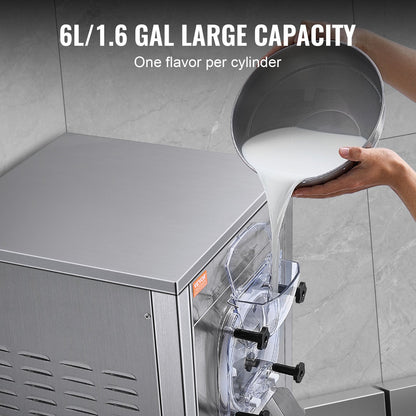 Commercial Hard Serve Ice Cream Machine Maker 18 L/H Ge enkel smak