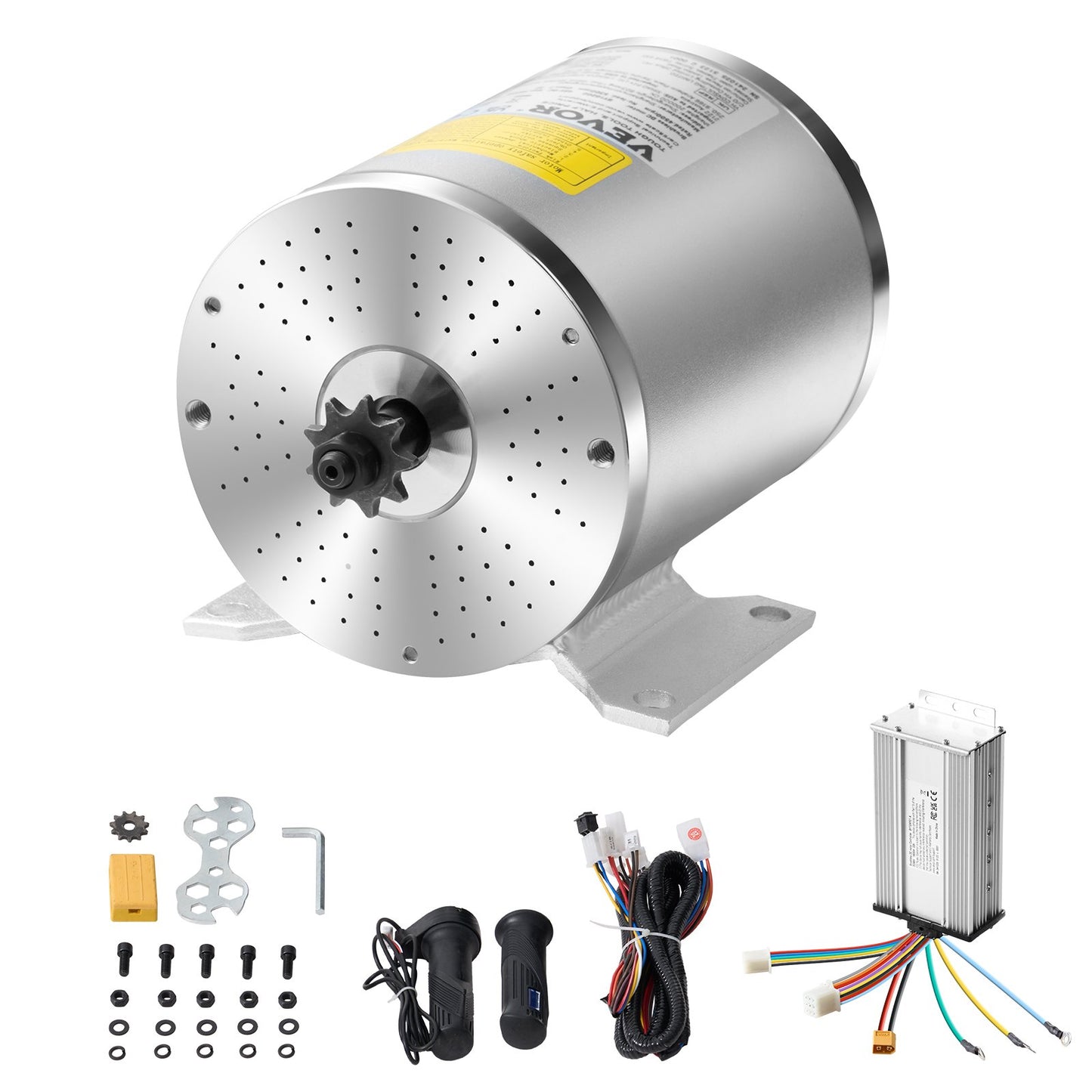 1800W Electric Brushless DC Motor Kit 48V 4500rpm with Upgraded Controller