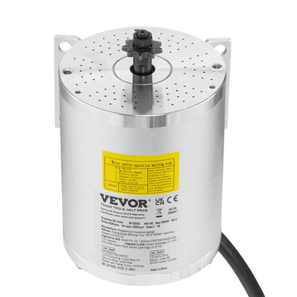 1800W Electric Brushless DC Motor Kit 48V 4500rpm with Upgraded Controller