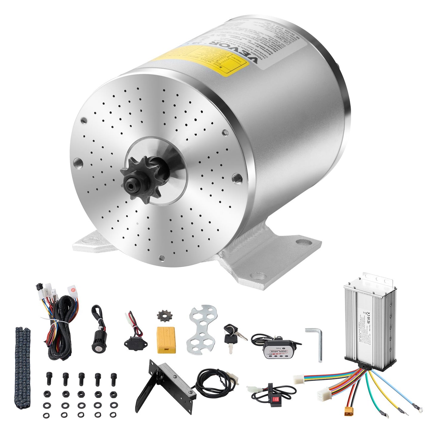 1800W Electric Brushless DC Motor Kit 48V 4500rpm with Speed Controller
