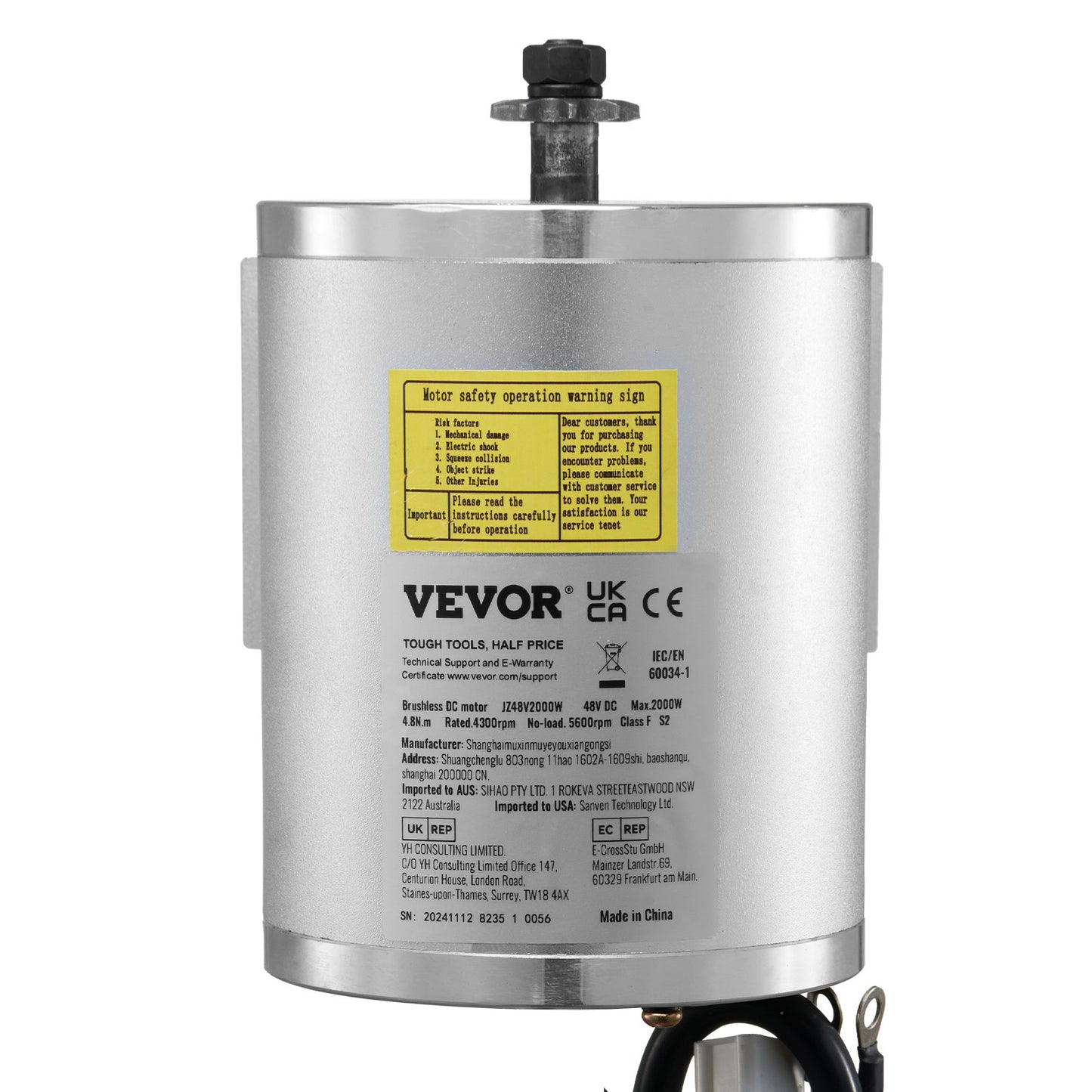 2000W Elektrischer bürstenloser Gleichstrommotor-Bausatz, 48V, 4300 U/min, Motor und Drehzahlregler