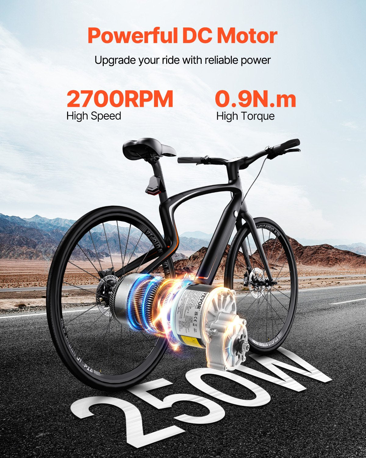 250W Electric Powerful DC Motor Kit 24V 2700rpm with Upgraded Speed Controller