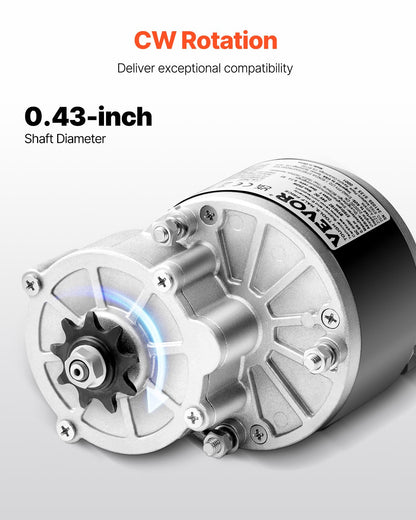 250W Electric Powerful DC Motor Kit 24V 2700rpm with Upgraded Speed Controller