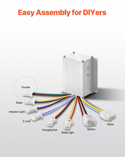 250W Electric Powerful DC Motor Kit 24V 2700rpm with Upgraded Speed Controller
