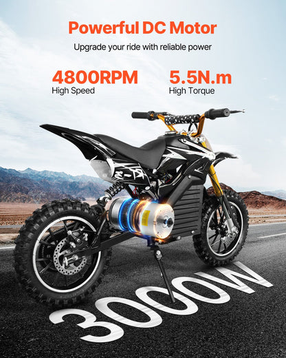 3000W Electric Brushless DC Motor 60V 4800rpm Motor for E-Bike Dirt Bike