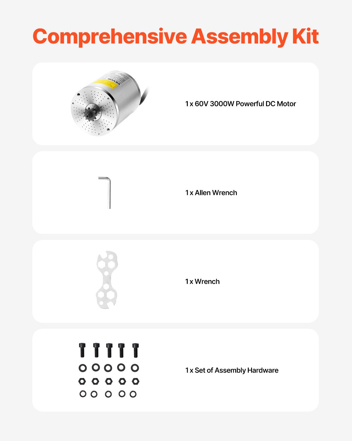 3000W Electric Brushless DC Motor 60V 4800rpm Motor for E-Bike Dirt Bike