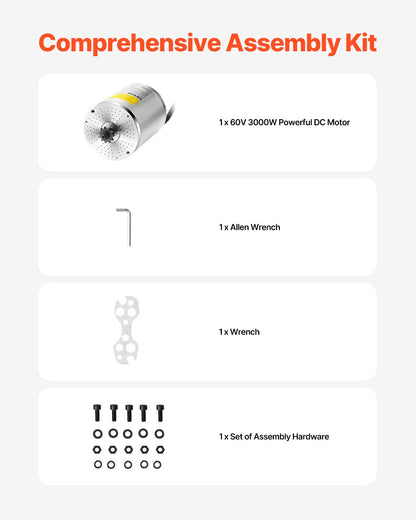 3000W Electric Brushless DC Motor 60V 4800rpm Motor for E-Bike Dirt Bike