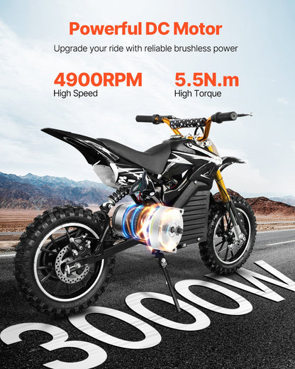 3000W elektrisk borstlös DC-motorsats 72V 4900rpm med hastighetsregulator