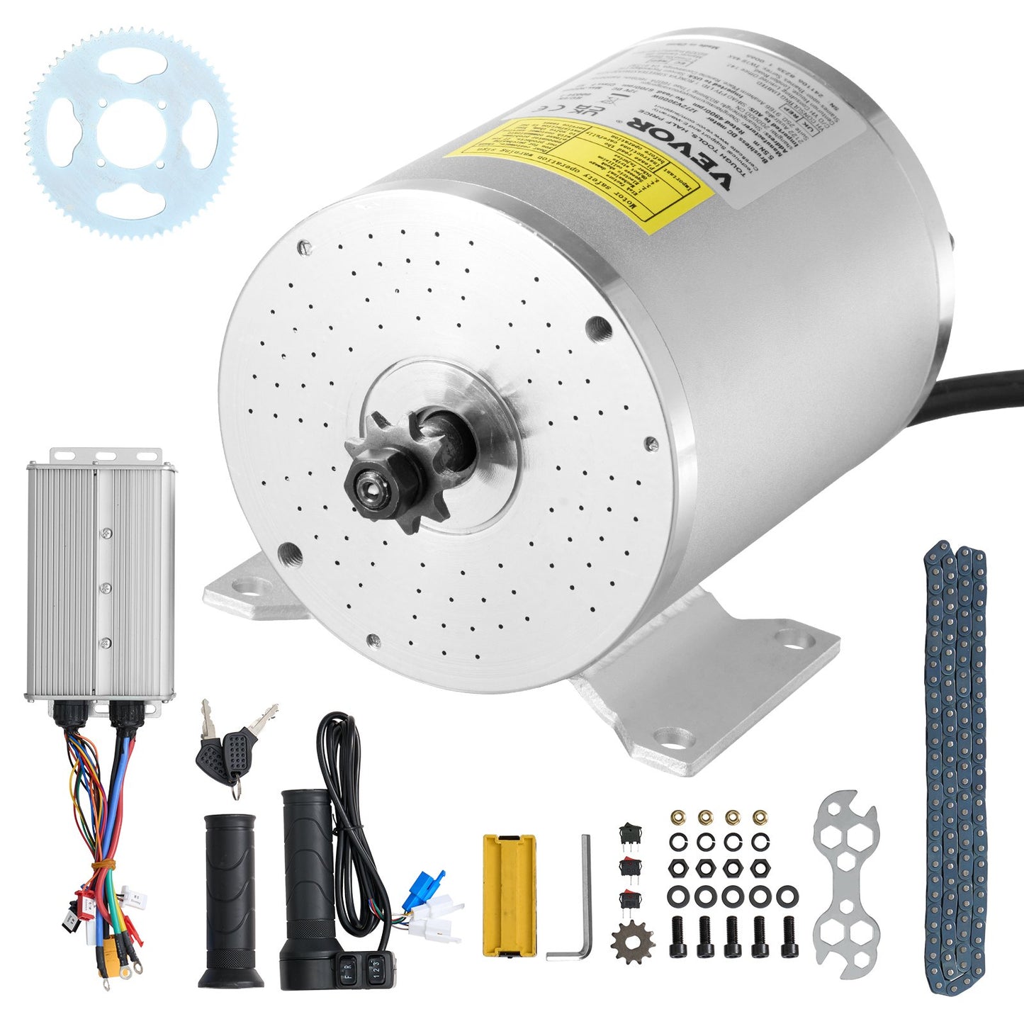 3000W elektrisk borstlös DC-motorsats 72V 4900rpm med hastighetsregulator