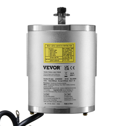 3000W elektrisk borstlös DC-motorsats 72V 4900rpm med hastighetsregulator