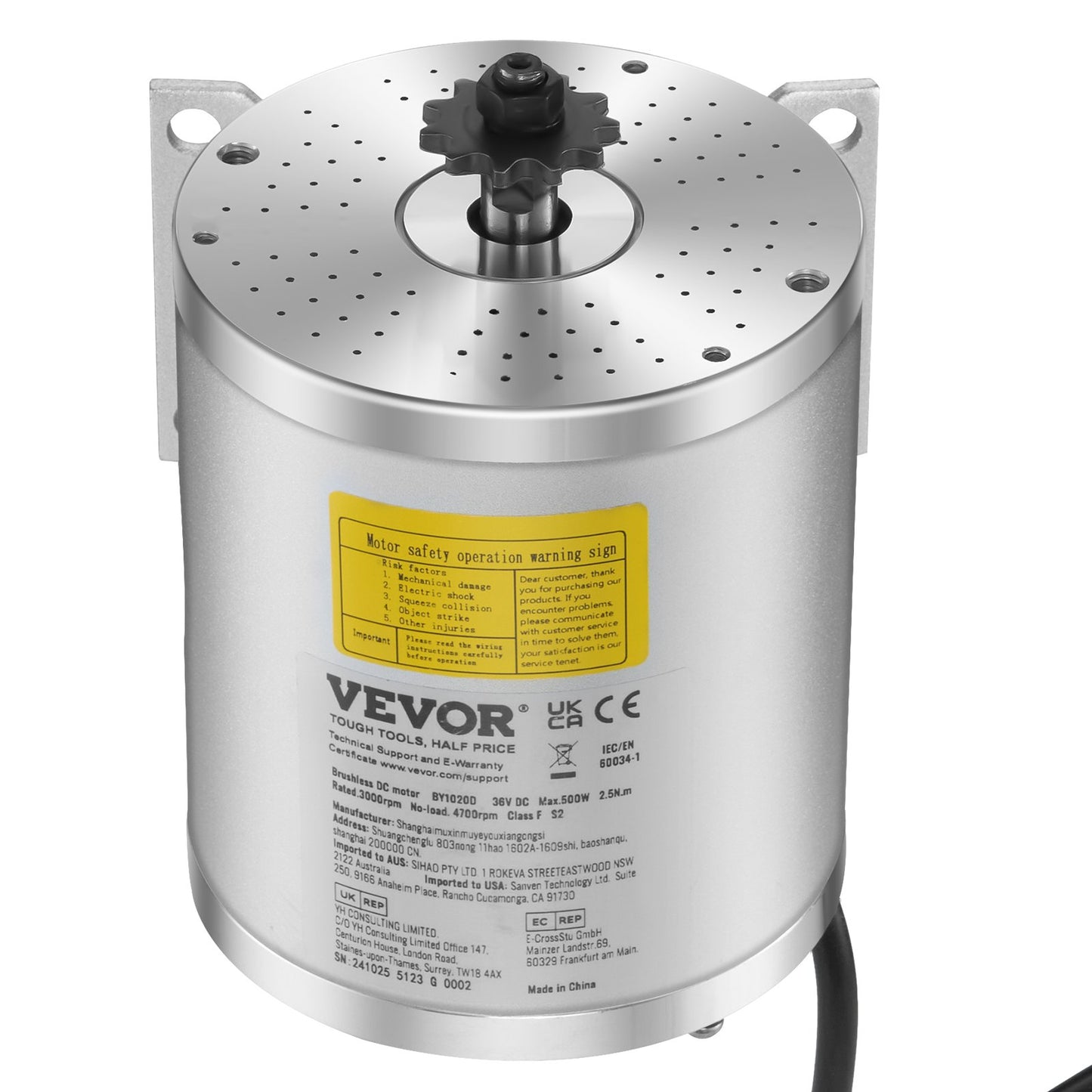 500 W elektrischer bürstenloser Gleichstrommotor-Bausatz, 36 V, 3000 U/min, mit verbessertem Controller